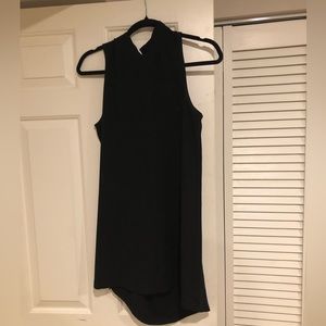 Leith (brand at Nordstrom) High-Neck Black Sleeveless Tunic Size S
